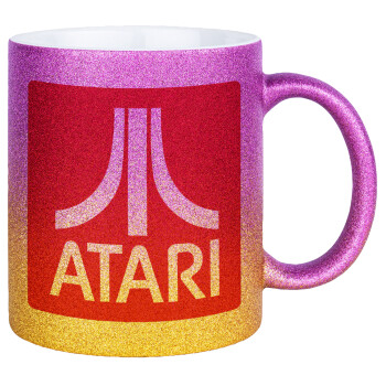 atari, Κούπα Χρυσή/Ροζ Glitter, κεραμική, 330ml