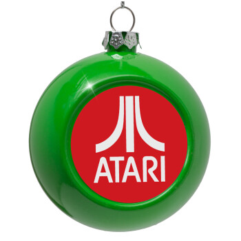 atari, Green Christmas tree ornament bauble 8cm
