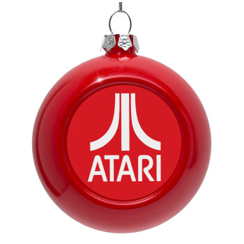 atari, Red Christmas tree ornament bauble 8cm