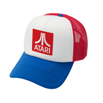 atari, Καπέλο Ενηλίκων Soft Trucker με Δίχτυ Red/Blue/White (POLYESTER, ΕΝΗΛΙΚΩΝ, UNISEX, ONE SIZE)