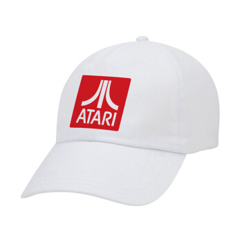 atari, Καπέλο ενηλίκων Jockey Λευκό (snapback, 5-φύλλο, unisex)