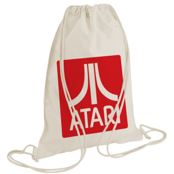 atari, Τσάντα πλάτης πουγκί GYMBAG natural (28x40cm)