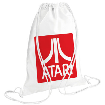 atari, Τσάντα πλάτης πουγκί GYMBAG λευκή (28x40cm)