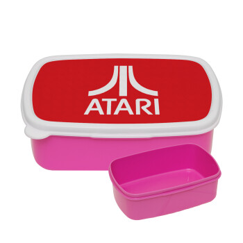atari, ΡΟΖ παιδικό δοχείο φαγητού (lunchbox) πλαστικό (BPA-FREE) Lunch Βox M18 x Π13 x Υ6cm