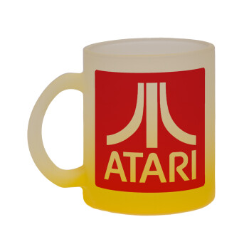 atari, Κούπα γυάλινη δίχρωμη με βάση το κίτρινο ματ, 330ml