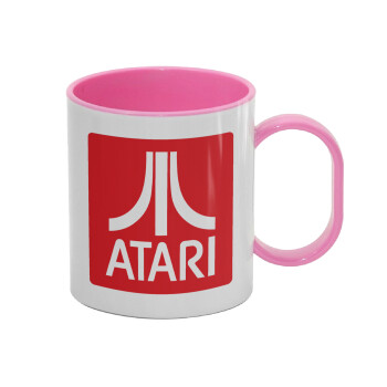 atari, Κούπα (πλαστική) (BPA-FREE) Polymer Ροζ για παιδιά, 330ml
