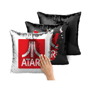 atari, Μαξιλάρι καναπέ Μαγικό Μαύρο με πούλιες 40x40cm περιέχεται το γέμισμα