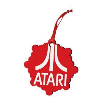 atari, Christmas ornament snowflake wooden 7.5cm