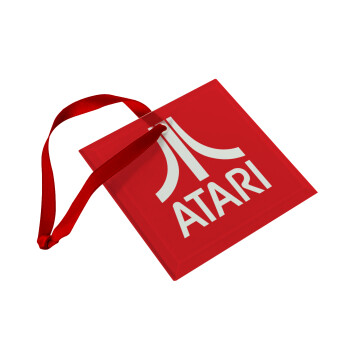 atari, Christmas ornament, glass square ornament 9x9cm