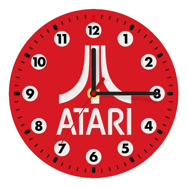 atari — Ρολόι τοίχου ξύλινο (20cm)