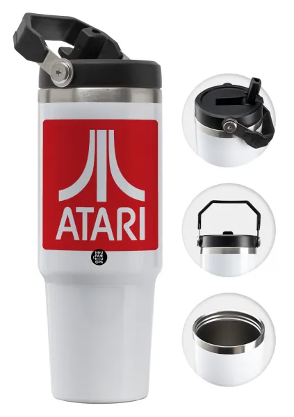 atari — 30oz stainless Steel Tumbler with Handle