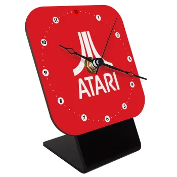 atari, Quartz Wooden table clock with hands (10cm)