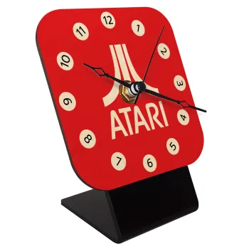 atari, Quartz Table clock in natural wood (10cm)