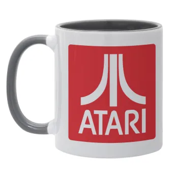 atari, Κούπα χρωματιστή γκρι, κεραμική, 330ml