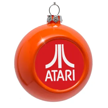 atari, Orange Christmas tree ornament bauble 8cm