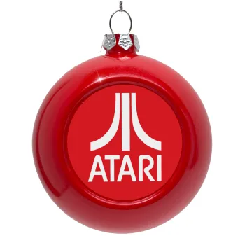 atari, Red Christmas tree ornament bauble 8cm
