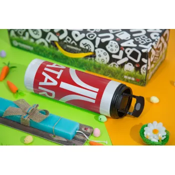 atari, Πασχαλινή Λαμπάδα με Travel Tumbler θερμό με διπλό καπάκι (600ml, BPA free) & κερί αρωματικό πλακέ (30cm) (ΤΙΡΚΟΥΑΖ)