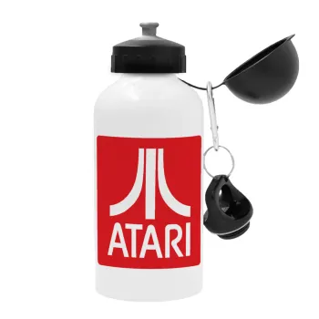 atari, Μεταλλικό παγούρι νερού, Λευκό, αλουμινίου 500ml