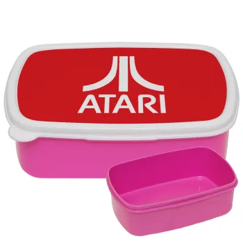 atari, ΡΟΖ παιδικό δοχείο φαγητού (lunchbox) πλαστικό (BPA-FREE) Lunch Βox M18 x Π13 x Υ6cm