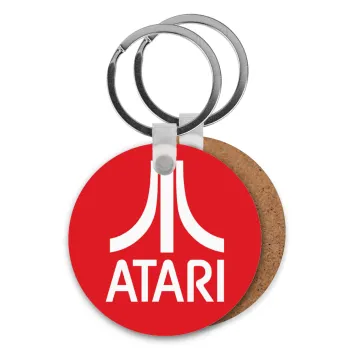 atari, Μπρελόκ Ξύλινο στρογγυλό MDF Φ5cm
