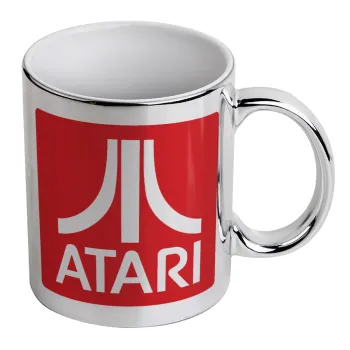 atari, Mug ceramic, silver mirror, 330ml