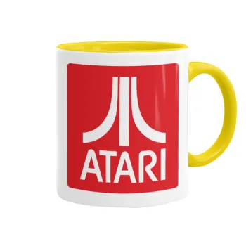atari, Κούπα χρωματιστή κίτρινη, κεραμική, 330ml