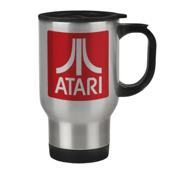 atari, Κούπα ταξιδιού ανοξείδωτη με καπάκι, διπλού τοιχώματος (θερμό) 450ml