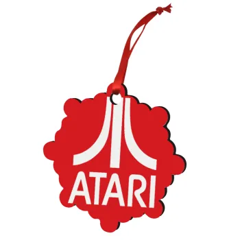 atari, Christmas ornament snowflake wooden 7.5cm