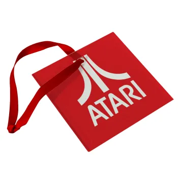atari, Christmas ornament, glass square ornament 9x9cm