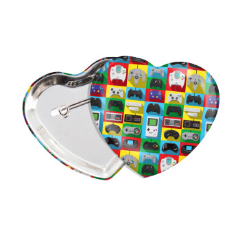 Gaming Controllers, Κονκάρδα παραμάνα καρδιά (57x52mm)