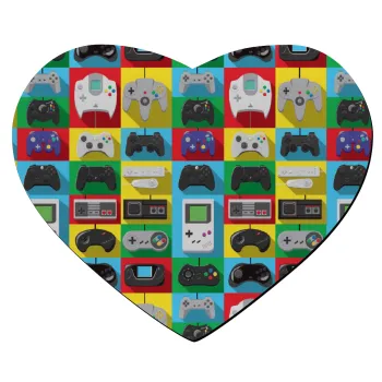 Gaming Controllers, Mousepad heart 23x20cm