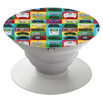 Gaming Controllers, Phone Holders Stand  White Hand-held Mobile Phone Holder