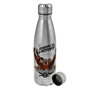 Escape to victory, Metallic water bottle, stainless steel, 750ml