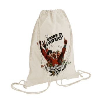 Escape to victory, Backpack bag GYMBAG natural (28x40cm)