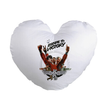 Escape to victory, Μαξιλάρι καναπέ καρδιά 40x40cm περιέχεται το  γέμισμα