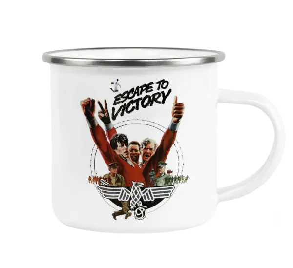 Escape to victory — Metallic enamel cup white 360ml
