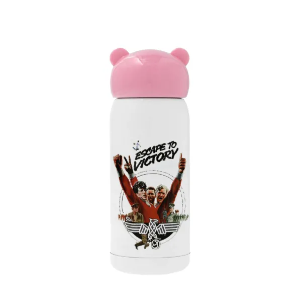 Escape to victory — Pink stainless steel thermal flask, 320ml