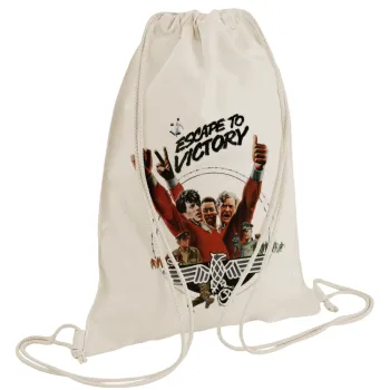 Escape to victory, Backpack bag GYMBAG natural (28x40cm)