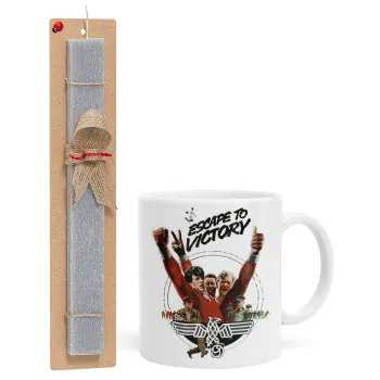 Escape to victory, Πασχαλινή Λαμπάδα με Κούπα κεραμική (330ml) & κερί αρωματικό πλακέ (30cm) (ΓΚΡΙ)