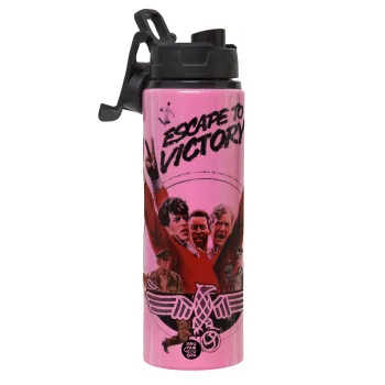 Escape to victory, Metallic water bottle with safety lid, 850ml aluminum