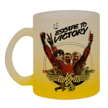 Escape to victory, Κούπα γυάλινη δίχρωμη με βάση το κίτρινο ματ, 330ml