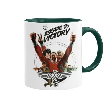 Escape to victory, Κούπα χρωματιστή πράσινη, κεραμική, 330ml