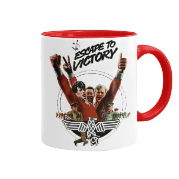 Escape to victory, Κούπα χρωματιστή κόκκινη, κεραμική, 330ml