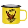 Metallic enamel MATT Yellow cup 360ml