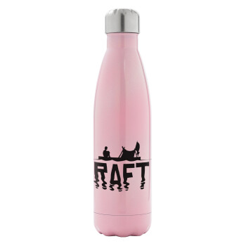 raft, Metal mug thermos Pink Iridiscent (Stainless steel), double wall, 500ml