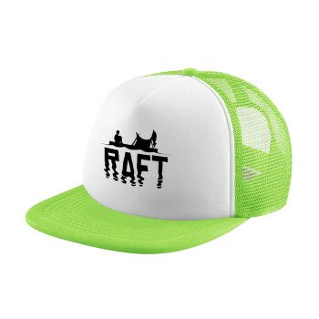 raft, Καπέλο Soft Trucker με Δίχτυ Πράσινο/Λευκό