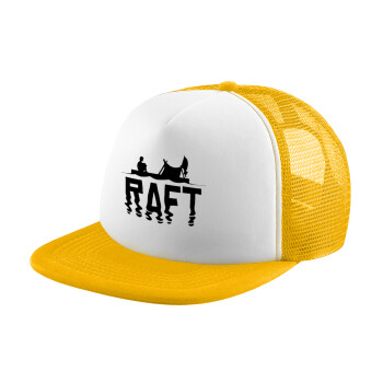 raft, Καπέλο Ενηλίκων Soft Trucker με Δίχτυ Κίτρινο/White (POLYESTER, ΕΝΗΛΙΚΩΝ, UNISEX, ONE SIZE)