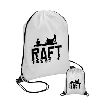 raft, Τσάντα πουγκί με μαύρα κορδόνια 45χ35cm (1 τεμάχιο)