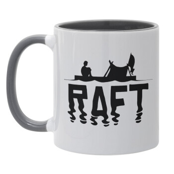 raft, Mug colored grey, ceramic, 330ml