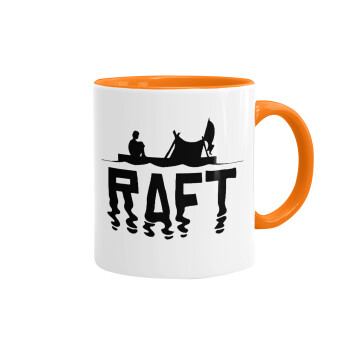 raft, Κούπα χρωματιστή πορτοκαλί, κεραμική, 330ml